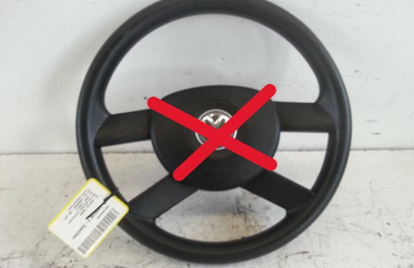 VW Polo 9N1 Lenkrad komplett 4 Speichen Plastiklenkrad